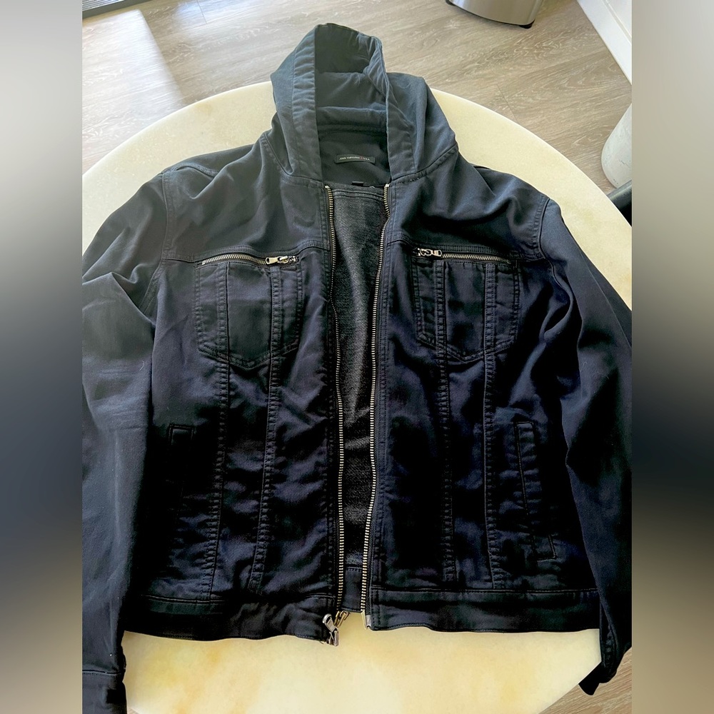 John Varvatos, XXL, hooded jacket, black, zip up. Great condition.